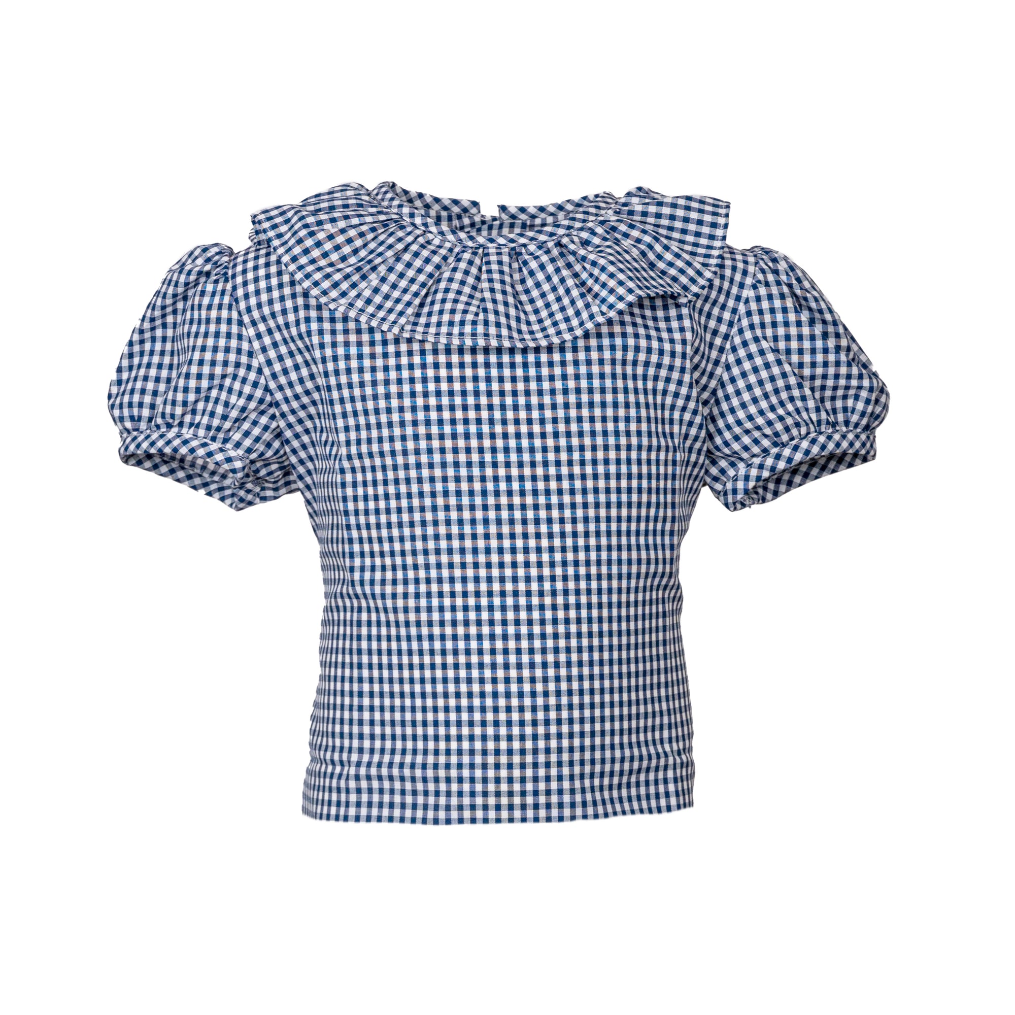 Molly Blouse, Navy Check - Seesaw Society